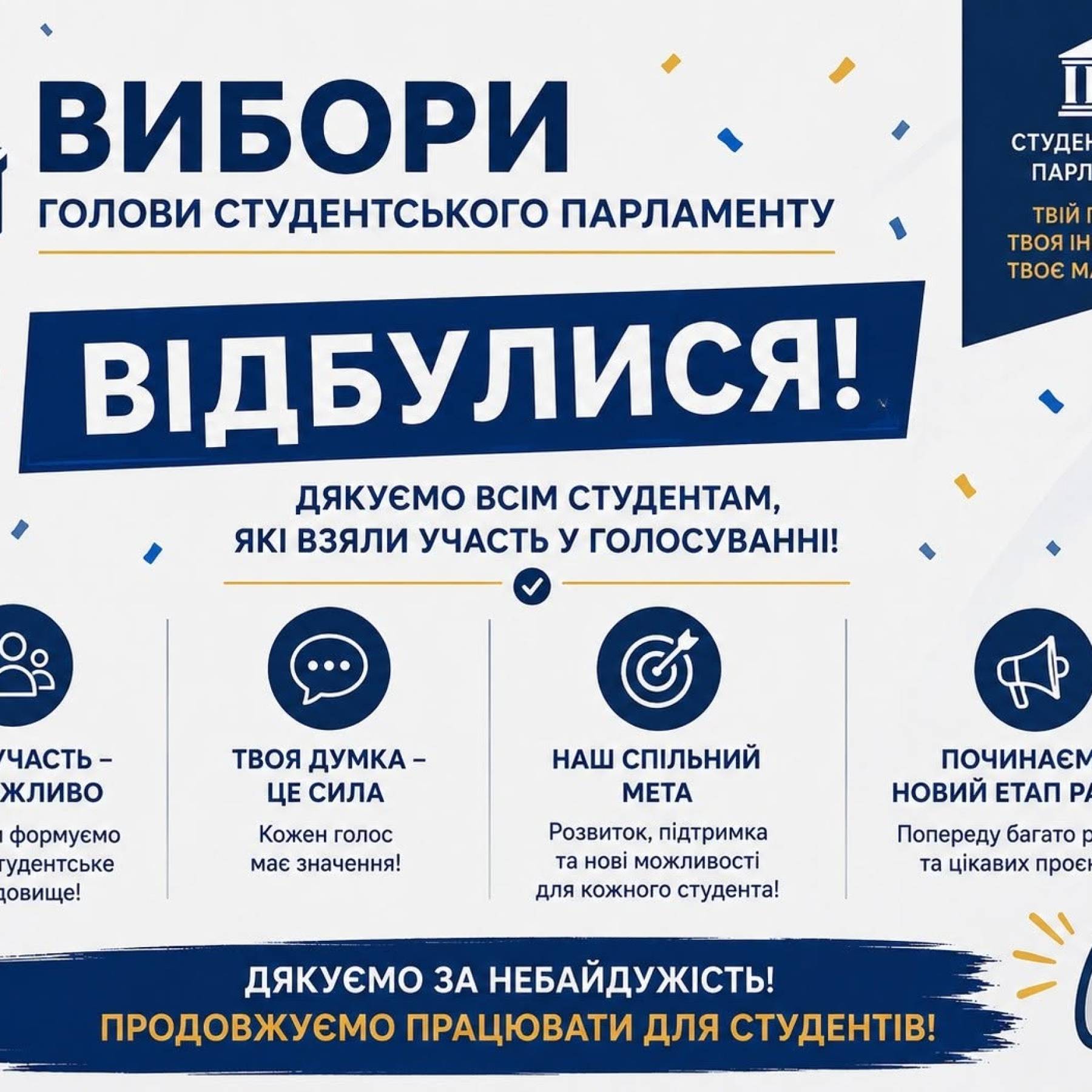 Вибір студентства: нову голову студентського парламенту обрано!